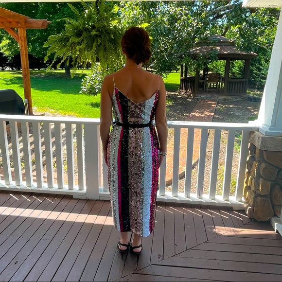 Aidan by Aidan Mattox Sequin Party Midi Wrap Ss 6 - Picture 2 of 15